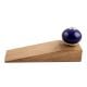 2 Pieces Navy Blue Round Ceramic Wooden Door Stopper